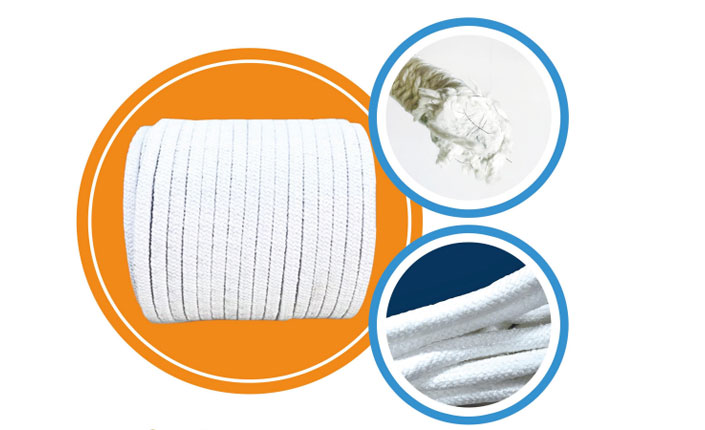 Ceramic fiber rope
